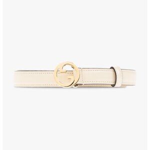 NEW Gucci Blondie Smooth Leather Ivory Belt Size 110 Cm 44 In
